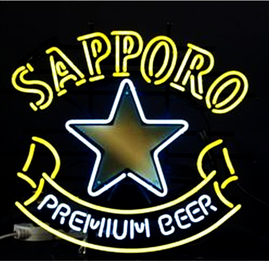 Sapporo Premium Yellow Beer Neon Sign